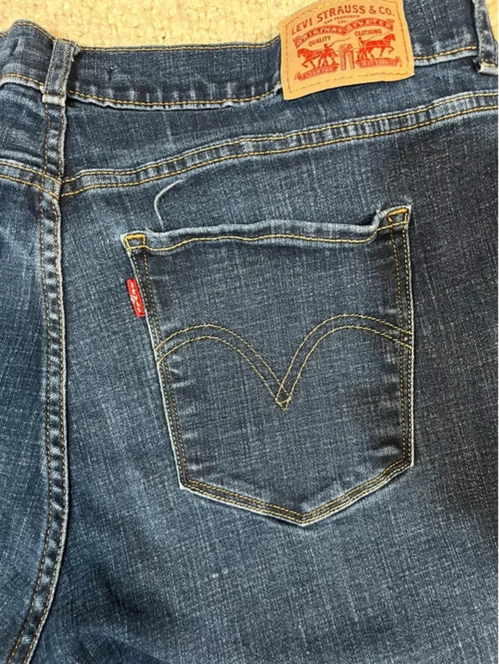 Levi’s Classic Bootcut Jeans Man W33 L32 Dark Wash Stretch Blue Denim